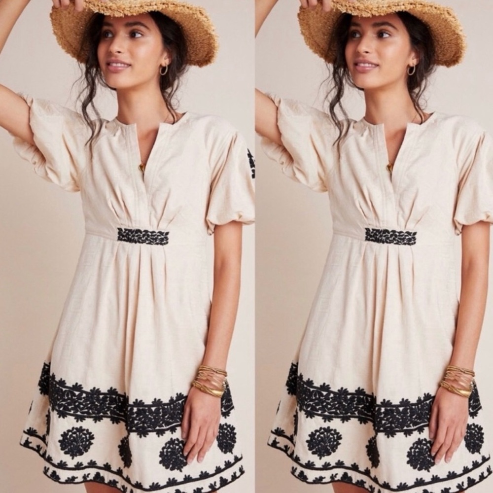 Anthropologie Orla Embroidered Mini Dress - Picture 2 of 11